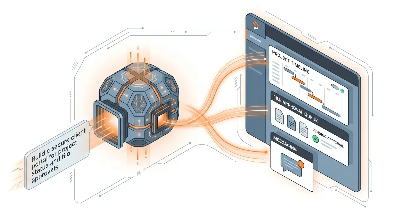 AI client portal software giving customers a branded live data view