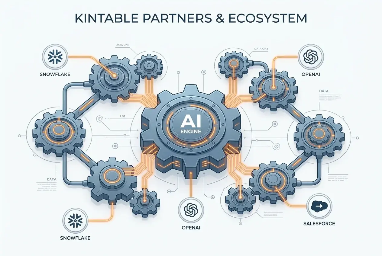 Kintable connecting operational systems, databases, APIs, and webhooks